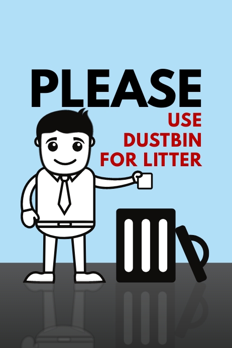 Dustbin Poster For Litter | PosterMyWall