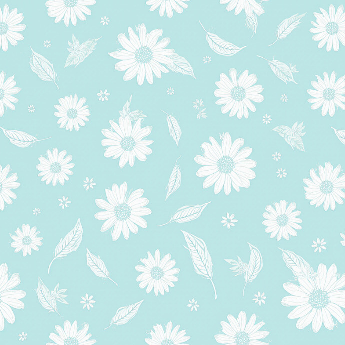Plantilla de Dusty Blue Seamless Floral Pattern Background Backdrop ...