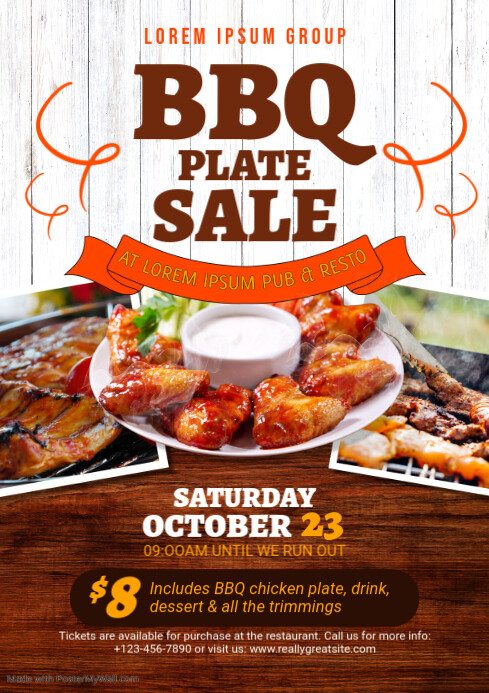 Dynamic BBQ plate sale Template | PosterMyWall