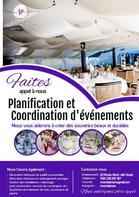 Dépliant du planificateur d'événements A4 template