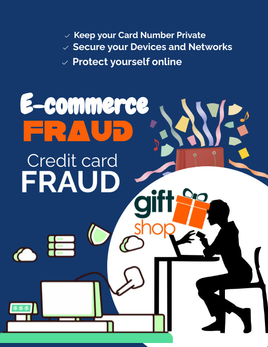 E-commerce fraud flyer template | PosterMyWall