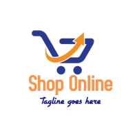 E commerce logo,online store shop logo,bag template