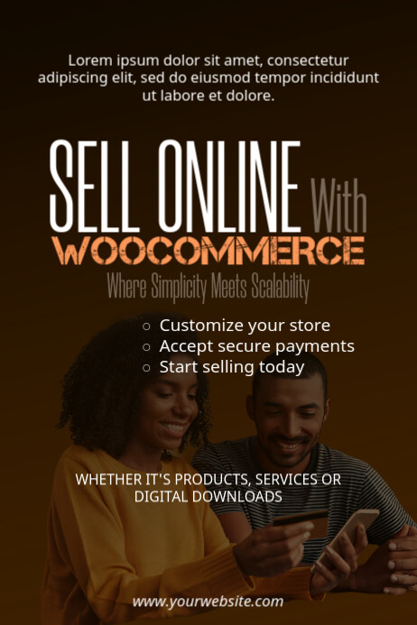 E-Commerce Platform (Woocommerce) Ad Poster Template Cartaz