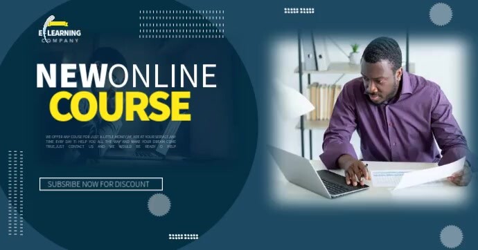 E- LEARNING COURSE Template | PosterMyWall