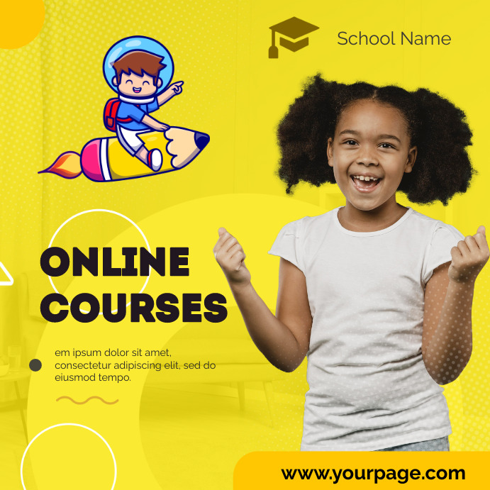 E-learning School Template | PosterMyWall