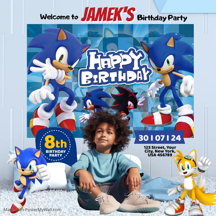 Birthday, Sonic Birthday Invitation