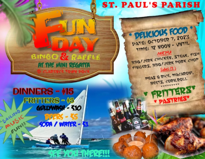 parish cookout poster Flyer (US Letter) template