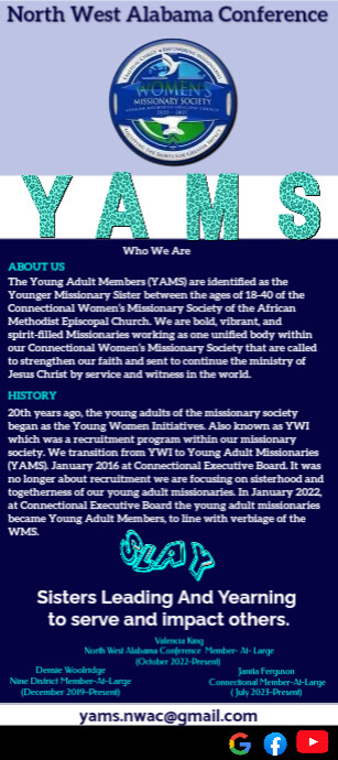 NWAC YAMS Information Card | PosterMyWall