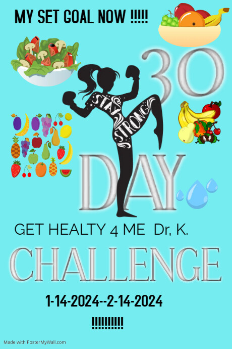 30 DAY WEIGHT LOSS CHALLENGE | PosterMyWall