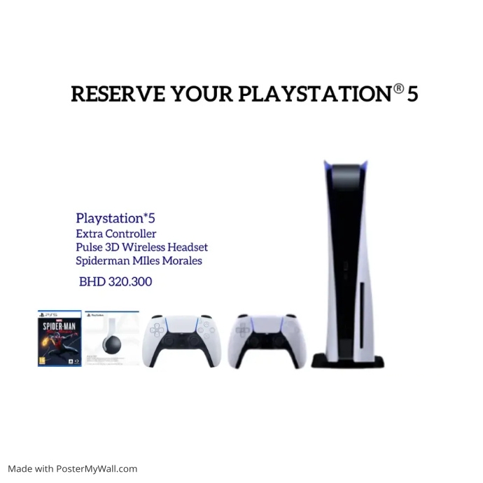 PS5 BUNDLE Custom Size template