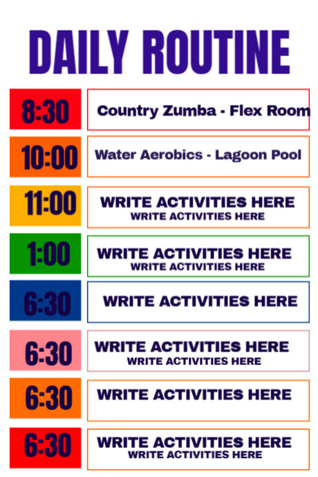 daily routine | PosterMyWall