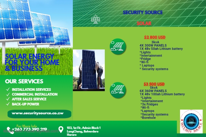 Solar power advert Label template