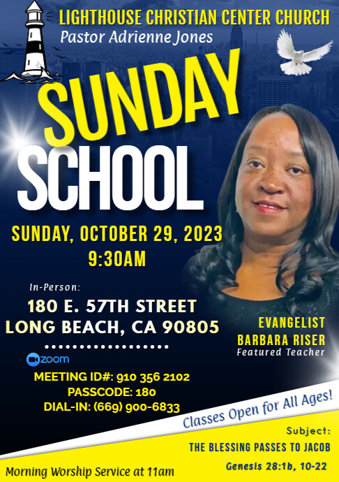 Weekly services flyer A5 template