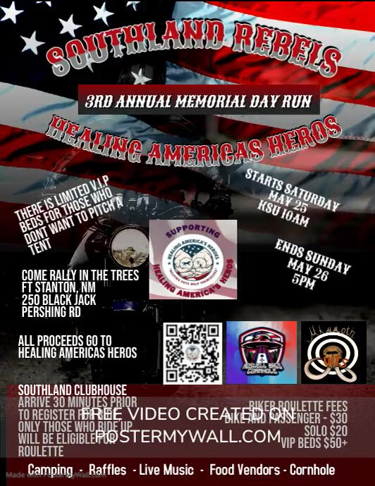 Copy of motorcycle run rally ad animated template | PosterMyWall