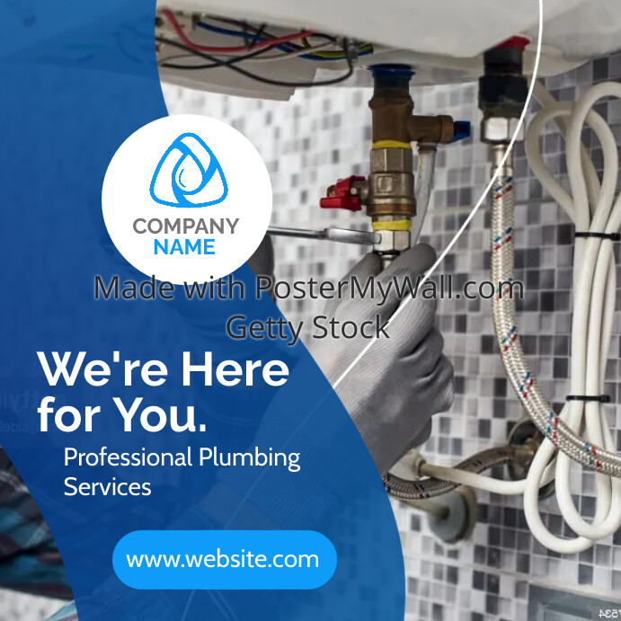 plumbing minimal instagram post banner advert