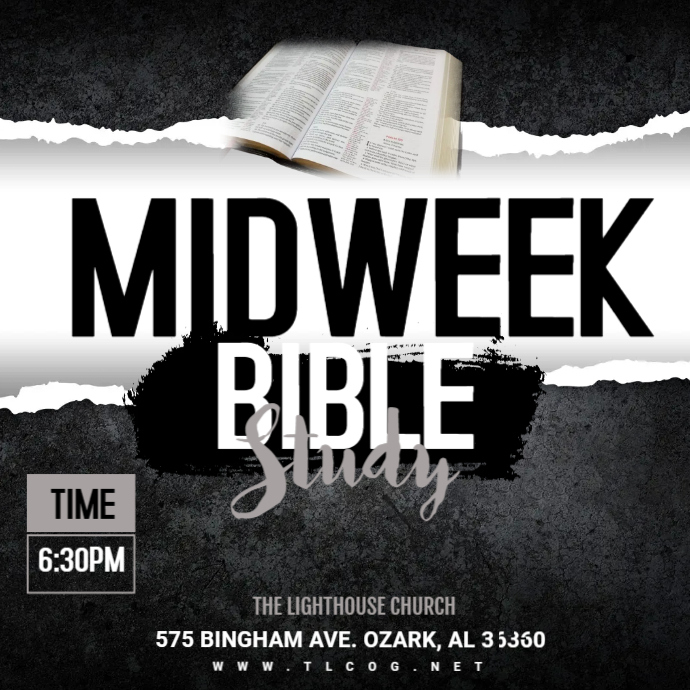midweek service Instagram Post template