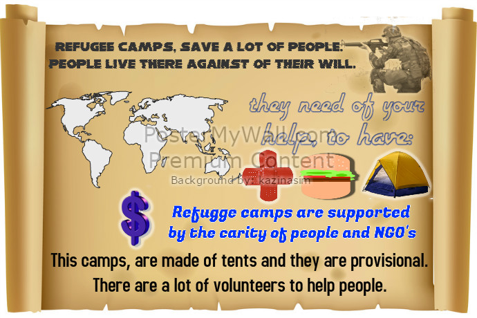 Refugee camps | PosterMyWall