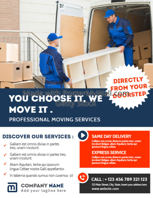 professional moving services advertisement