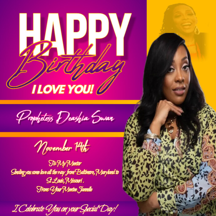 Prophetess Deashia Happy Birthday | PosterMyWall