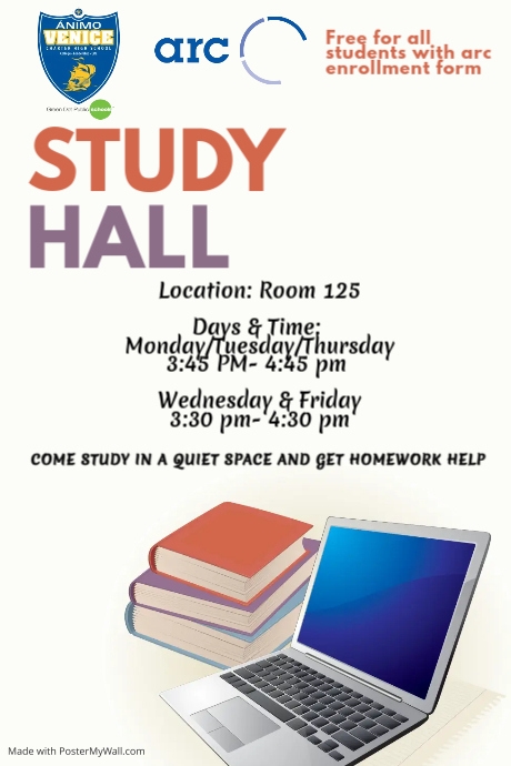 Study Hall Flyer Design Template | PosterMyWall