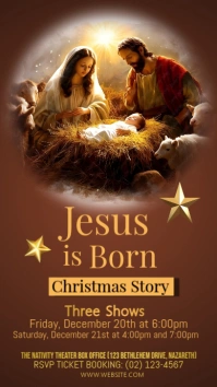 Jesus Is Born Instagram Story template
