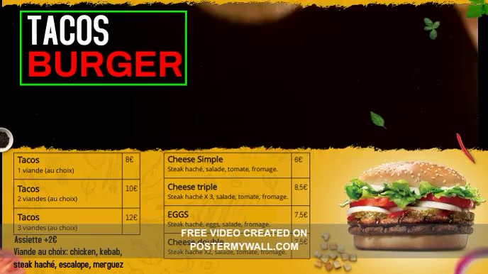 Tacos Burger PosterMyWall