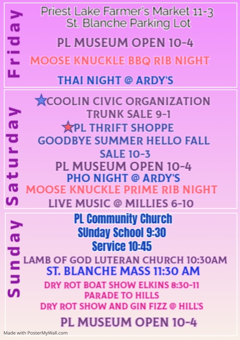 Weekly Upcoming Events Bar & Pub Blue Gradien (1) | PosterMyWall