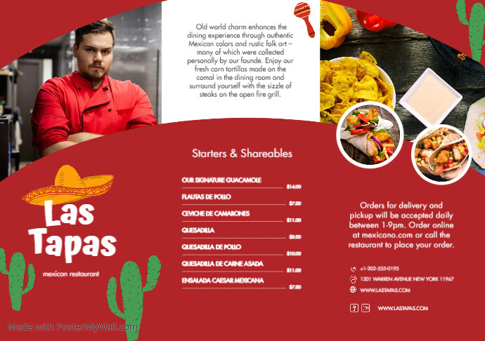 Red Taco Joint Restaurant Leaflet