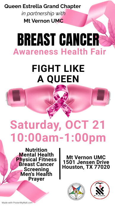 Breast Cancer Boxing gloves | PosterMyWall