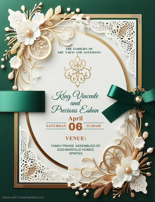 Luxury Emerald Green Wedding Invitation
