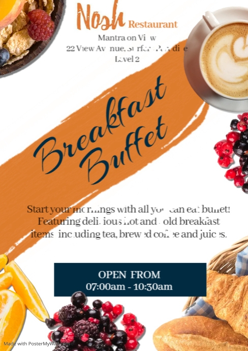 Copy of Breakfast Poster | PosterMyWall