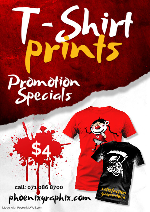 Copy of T-shirt printing business flyer | PosterMyWall