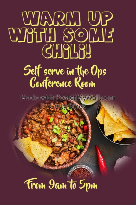 chili challenge template poster
