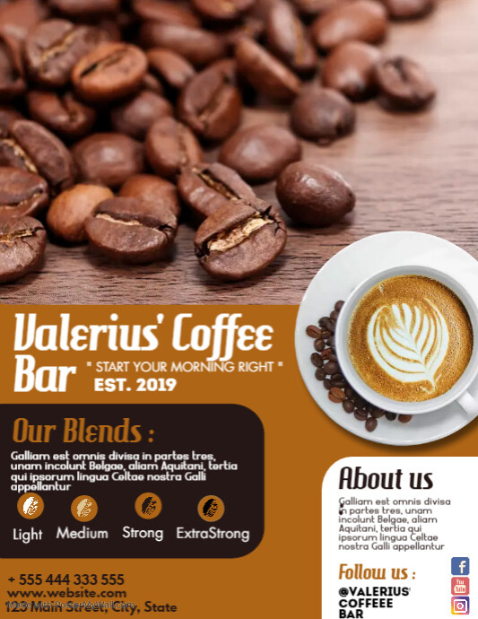 coffee bar flyer advertisement