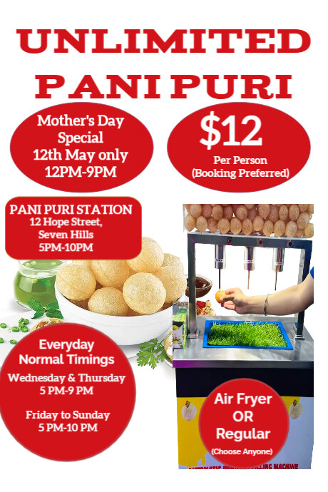 PANI PURI Poster template