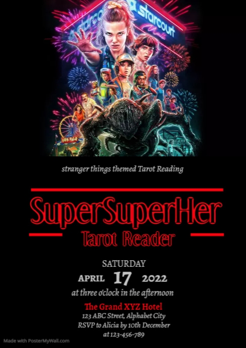 Stranger Things Birthday Invitation (11) PosterMyWall Stranger Things Birthday Invitation (11) PosterMyWall