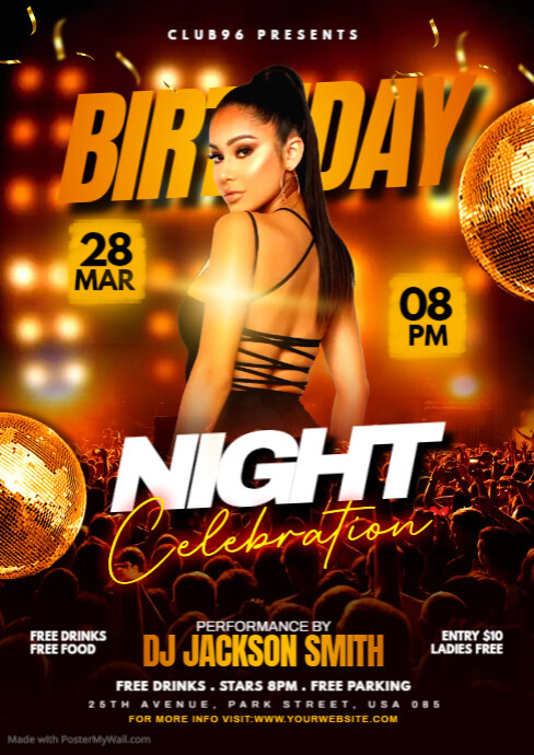 birthday party flyer
