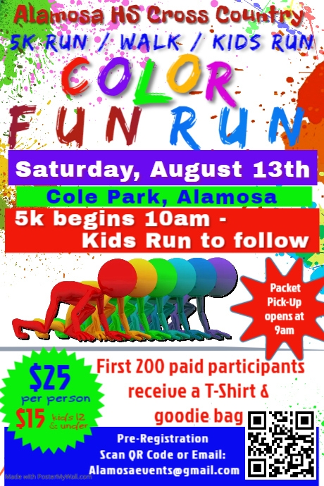 Copy of Copy of Copy of Color Run Poster | PosterMyWall