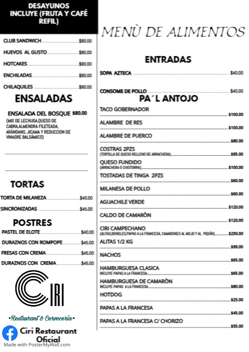 Copy of Restaurant Menu | PosterMyWall
