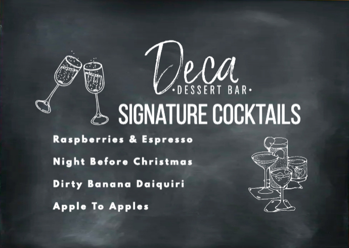 Deca - Signature Cocktails | PosterMyWall