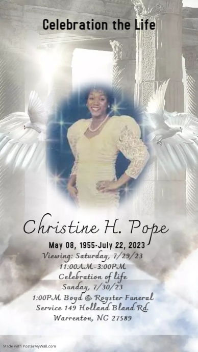 Heaven Funeral Announcement Card Instagram Story template