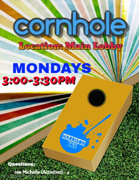 Cornhole Bean Bag Toss Tournament Event Flyer PosterMyWall