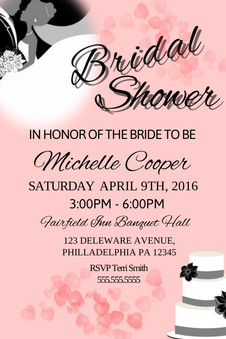 BRIDAL SHOWER Template PosterMyWall