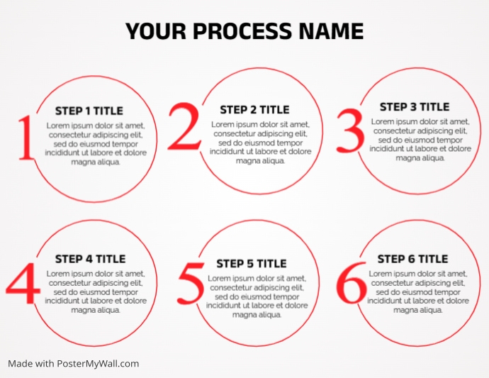 Step by step Process flow template | PosterMyWall