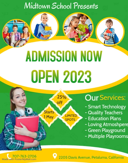 school admission open poster template PosterMyWall