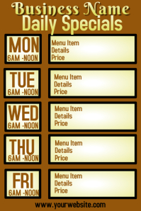 Daily Specials Menu Template | PosterMyWall