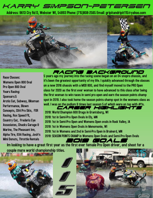 race resume template postermywall