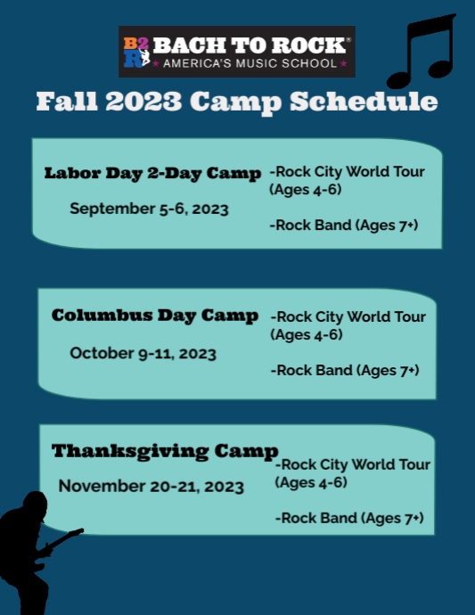 Fall 2023 Camp Schedule PosterMyWall