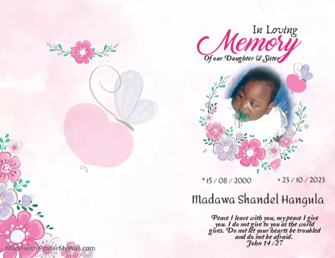 Child Funeral Program Template PosterMyWall