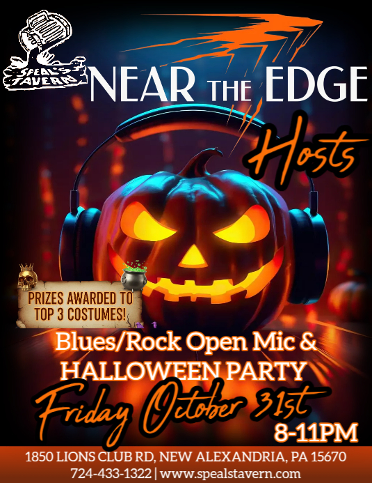 Near The Edge Hosts Halloween Blues/Rock Open Stage at Speal's